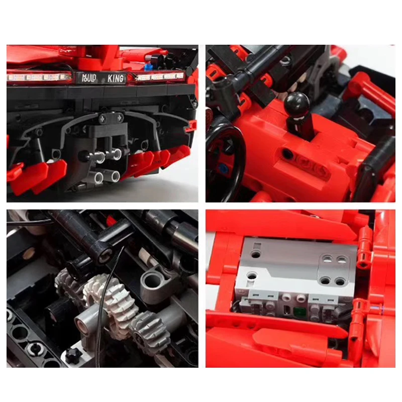 Плесень King Technic 13079 приложение RC автомобиль MOC-10559 венено родстер с мотором и огнями строительные блоки кирпичи игрушки