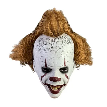 

Halloween it Clown Mask Horror Movie Cosplay Stephen King's pennywise Playing Props Headgear Scary Clown Latex Mask Wholesale