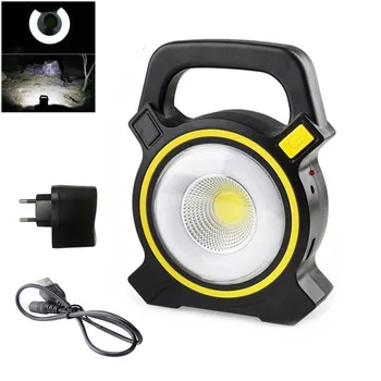 

New LED floodlight Portable flood light Solar Rechargeable Flashlights Lanterns COB Outdoor Work Spot Lamp Camping Lighting