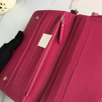 

Luxury Designer Fashion Print Leather Long Wallet Large Capacity Multi Card Capacity Purse Clutch with Key Chain for Men/Women