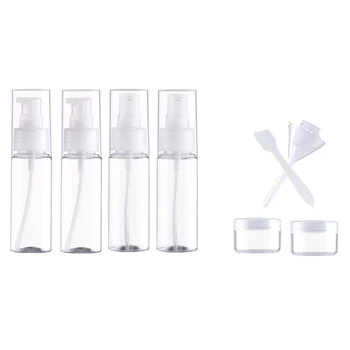 

10Pc/Set Travel Mini Make Up Plastic Transparent Empty Eyeshadow Makeup Cosmetic Face Cream Pot Bottles