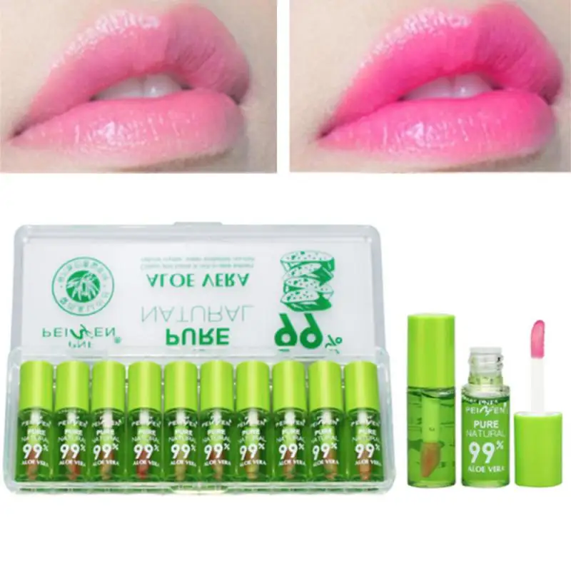 

Aloe Lip Tint Long Lasting Liquid Lipgloss Moisturizing Women Lipstick Natural Waterproof Lip Balm TSLM2