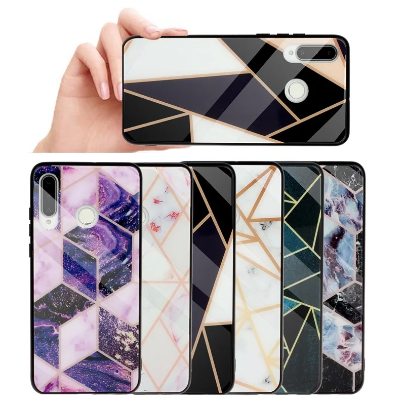 

Marble Glass Cover Phone Case For Huawei P20 P30 Pro Mate 20 Lite Nova 3 3i 5i 5T Honor 20 10 Lite 20S P Smart Plus 2019 Coque