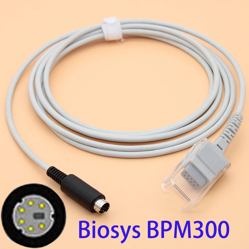 

6pin to DB9 SpO2 sensor adapter/extensoin cable for Biosys BPM-300 patient monitor,Apply to Nellcor DS100A no Oximax spo2 probe.