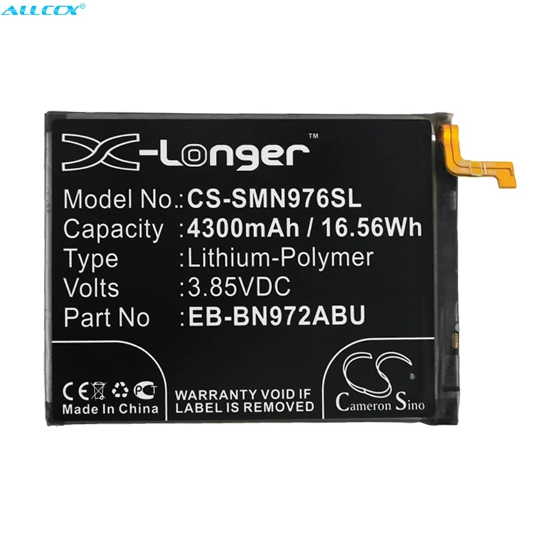Аккумулятор Cameron Sino 4300 мАч для samsung Galaxy Note 10 Plus, Note 10+ 5G, SC-01M, SM-N975D, SM-N975F/DS, SM-N975U, SM-N975W, N9760
