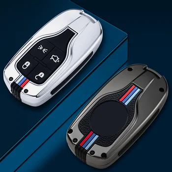 Portachiavi per auto in lega di zinco per Maserati Ghibli Levante Quattroporte Smart Remote Control Fob Cover portachiavi Keys Protector Bag 3 Portachiavi per auto in lega di zinco per Maserati Ghibli Levante Quattroporte Smart Remote Control Fob Cover portachiavi Keys Protector Bag - Portachiavi per auto in lega di zinco per Maserati Ghibli Levante Quattroporte Smart Remote Control