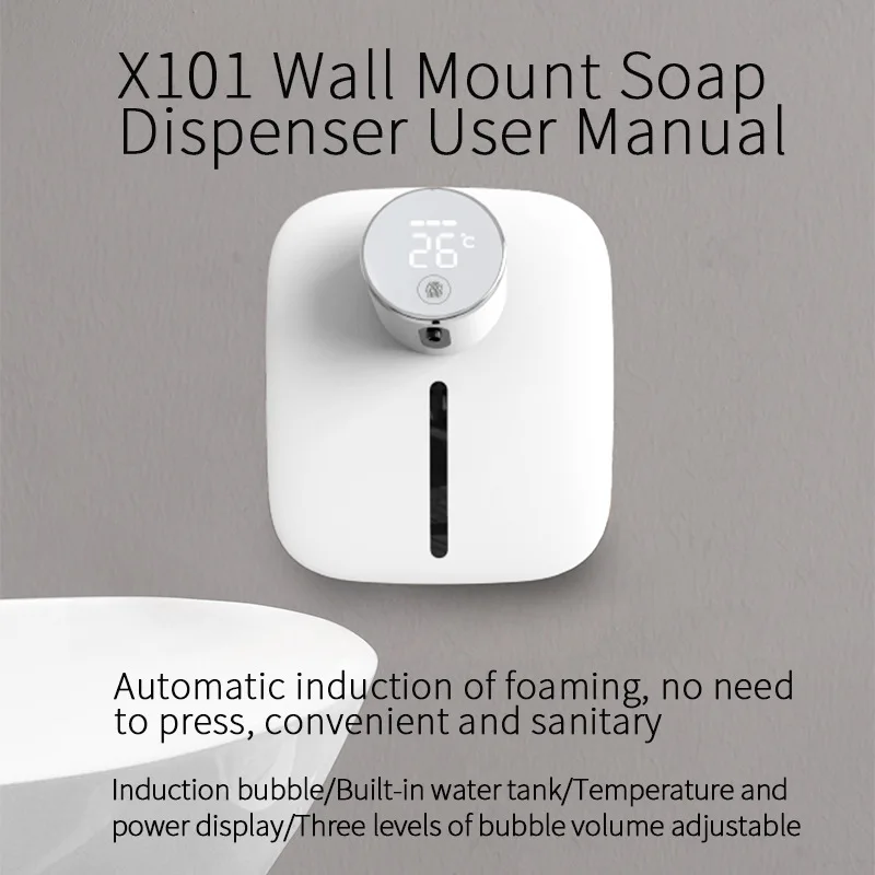 Xiaomi-dispensador de Sabão Dispensador de Sabão Desinfetante para as Mãos Líquido Automático Display Digital Máquina Espuma 320ml Usb - Image 3
