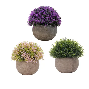 

3pcs Imitated Plants Bonsai Unique Simulation Plants Ornaments Beautiful Home Decoration for Office Living Room