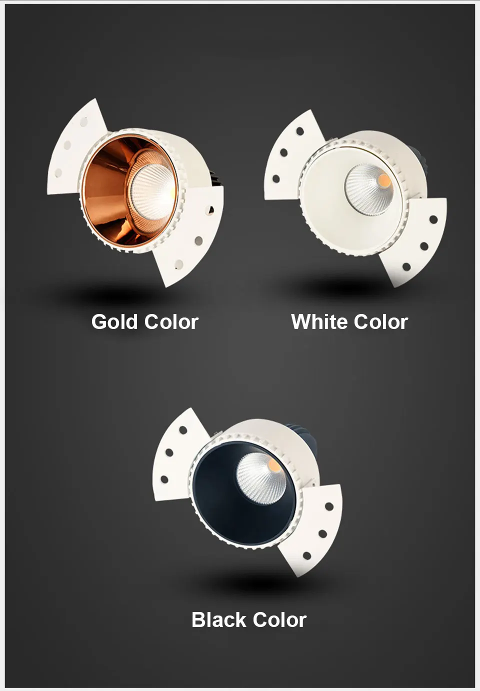 GD 12W 15W COB Downlight Dimmable LED Recessed Downlight COB 220V Ebedded Ceiling Spot Lighting Anle Adjustable LED Spot+ Driver