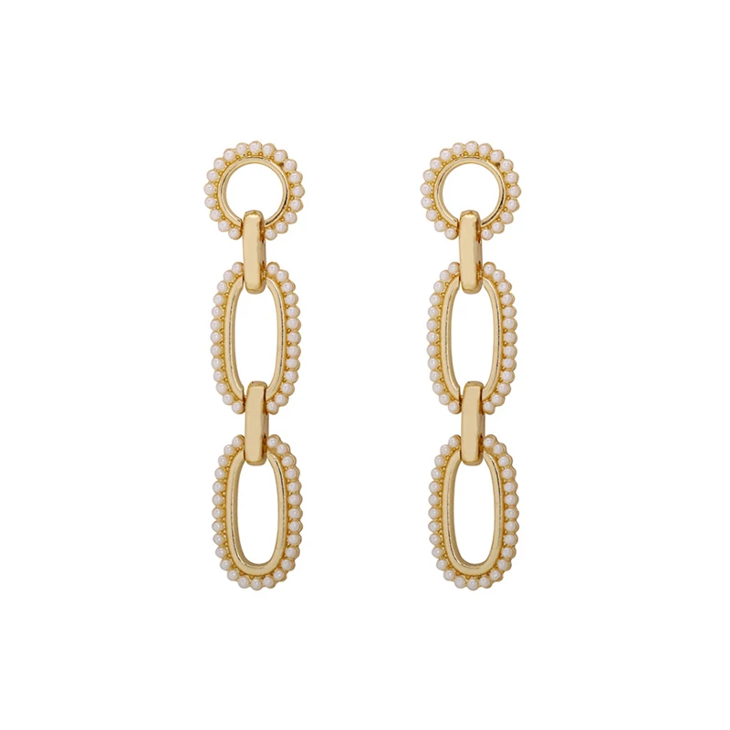 

Elegant Romantic Pearls Long Multilayer Gold Dangle Drop Earrings 2019 Fashion Earrings for Women Wedding Oorbellen Gift