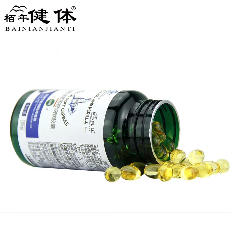 Seal Oil And Perila Seed Oil Soft Capsule Festival Top Supplement Lowering Bood Lipids Linolenic AcidAnd Anti-Atherosclerosis