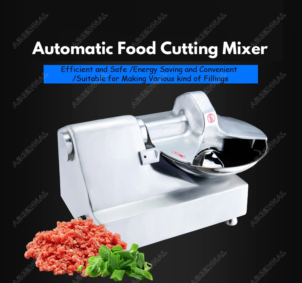 HLQ8 5.5L Коммерческая электрическая машина для резки пищевых продуктов алюминиевый сплав магния нож для еды смеситель с лезвием из