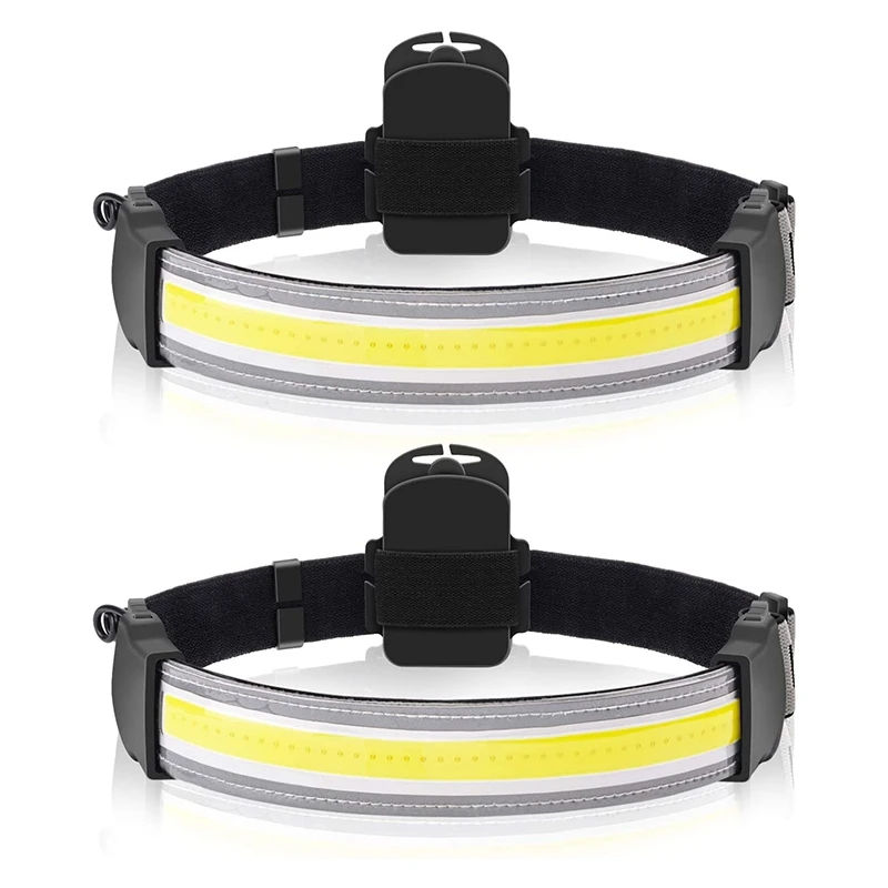 2 Pack LED Headlight Lightweight COB Bright With 3 Light Modes For Fishing Running And Camping | Освещение