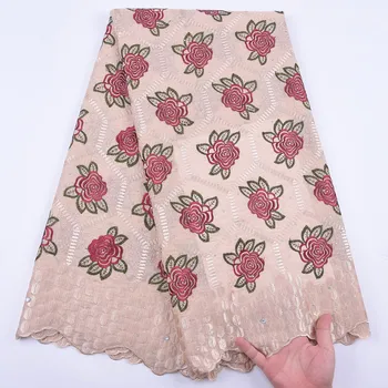 

New Arrival African Cotton Lace Fabric with Embroidery 2020 High Quality Swiss Voile Lace In Switzerland Nigeria Lace For Dress