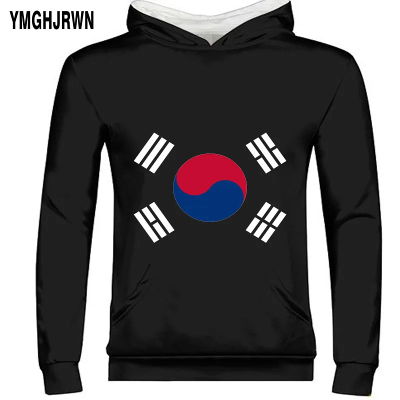 Корейский южномолодежный свитшот с именным номером kor на молнии нация флаг