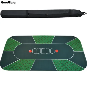 

180*90cm Suede Rubber Poker Tablecloth Green Texas Hold'em Casino Board Game Mat with Flower Pattern High Quality
