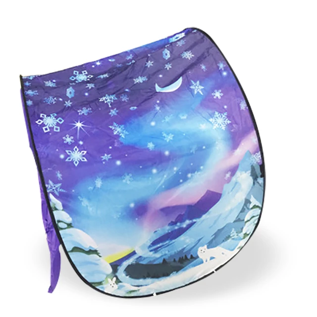 Модные детские палатки для сна с принтом; детская палатка для кровати; Фантазийная Складная Игровая палатка с рисунком снежного цвета; комфортная спальная москитная сетка - Цвет: Winter wonderland