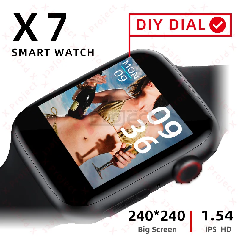 Смарт-часы IWO X7 2020 женские с пульсометром часы Series 6 pk iwo 12 amazfit neo gts X6 W26 W46 |