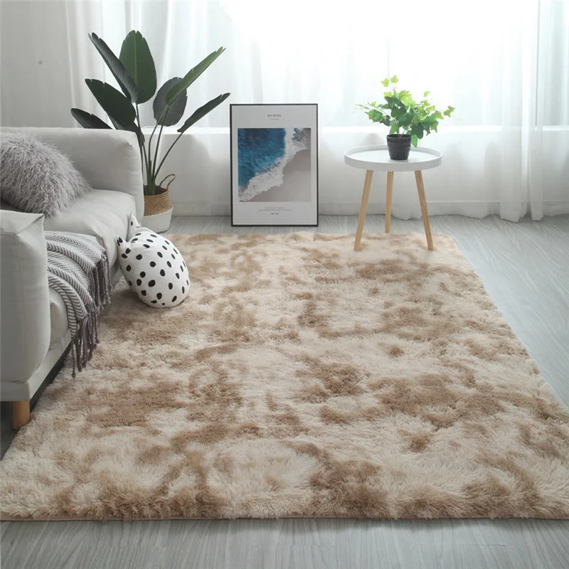Gradient Solid Carpet Thick Rugs Non-slip Mat Bathroom Area rug for Living Room Soft Fluffy Child Bedroom Mats Carpets alfombra