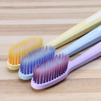 

Travel Soft Charcoal Wheat Stalk Handle Oral Care Nano-antibacterial Tooth brush 896D