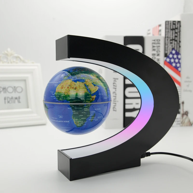 Globe Night Light Floating World Magnetic Levitation Map Ball Lamp Cool Lighting Office Home Decoration Terrestrial Globe lamp