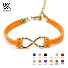 Европейские и американские импортные товары ювелирные изделия оптом модный символ 8th символ Бесконечная любовь символ ручной работы кожа Wri