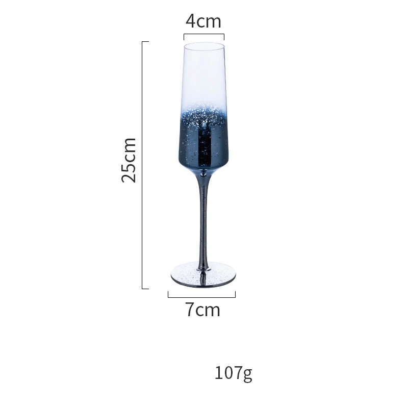 Персональный звездное небо бокал для вина, кружка Кубок для шампанского очки для домашнего питья Хрустальное коктейльное стекло Посуда Бар Отель посуда для напитков - Цвет: blue 200ml  1pcs