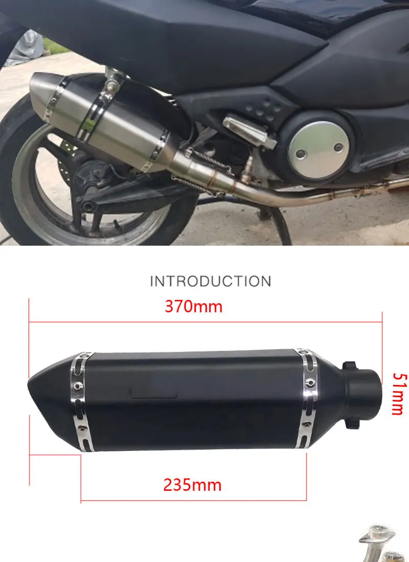 Полная система выхлопной трубы для Yamaha T-max Tmax 500 530 2008- tmax530 tmax500 с глушитель выхлопа