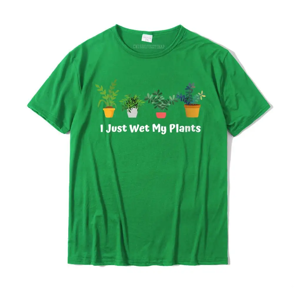 Graphic Family Birthday Short Sleeve T Shirt ostern Day Round Collar 100% Cotton Tops Tees for Men Tee-Shirts Casual Womens I Just Wet My Plants Funny Gardening Gardener Succulent Gift V-Neck T-Shirt__33013 green