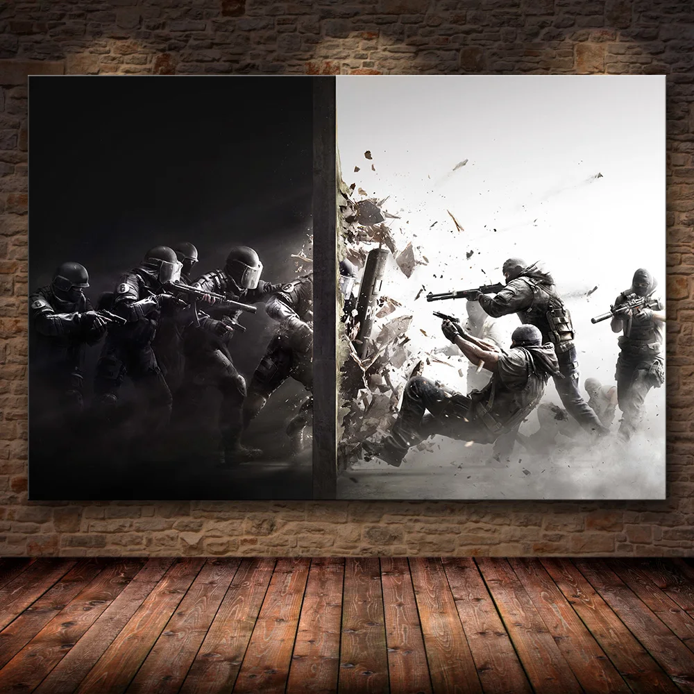 Unframed The Poster Decoration Painting of Tom Clancy's Rainbow Six Siege on HD Canvas canvas painting art oil | Дом и сад