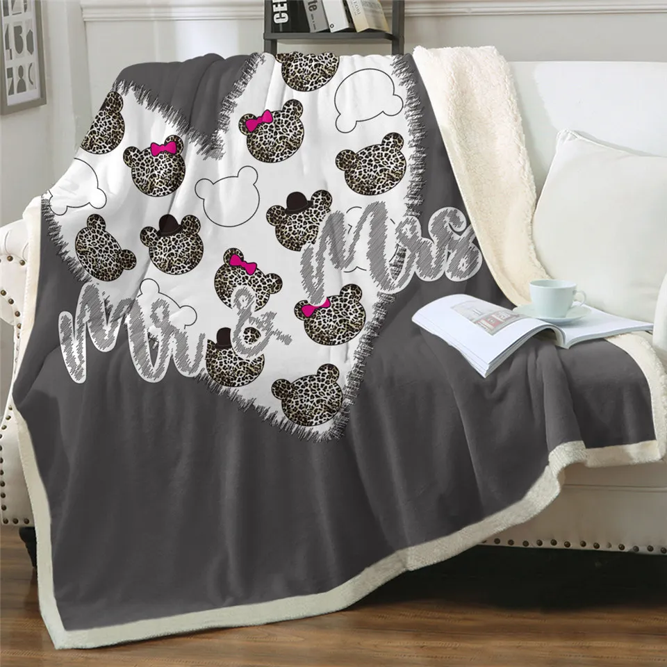 

Мягкое и удобное плюшевое одеяло с 3D-принтом Мишки Тедди из шерпы для дома и офиса, одеяло для дивана SB04