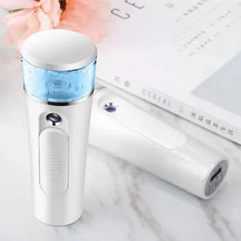 

3 In 1 Handy Facial Steamer Nano Mister Face Spray Bottle Mist Sprayer Skin Moisture Meter Power Bank Portable USB Rechargeable