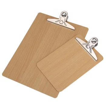 

A4 A5 Wooden Clipboard Writing Sheet Pad Storage Clips Folders Board Note Pads Restaurant Hotel Supplies Office Stationery