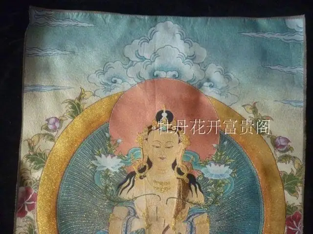 Колокольчик Антигуа Китай el bordado de thangka diosa de la mercy diagrama