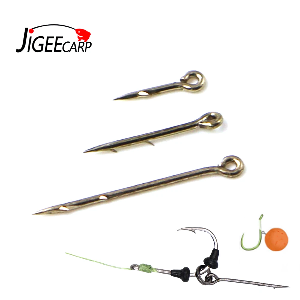 JIGEECARP 10 шт., Высокоуглеродистая сталь, приманка для ловли карпа, булавка, всплывающая, Boilie, вставка, шип, крючок для волос, для установки, терминальные аксессуары, s, m, l