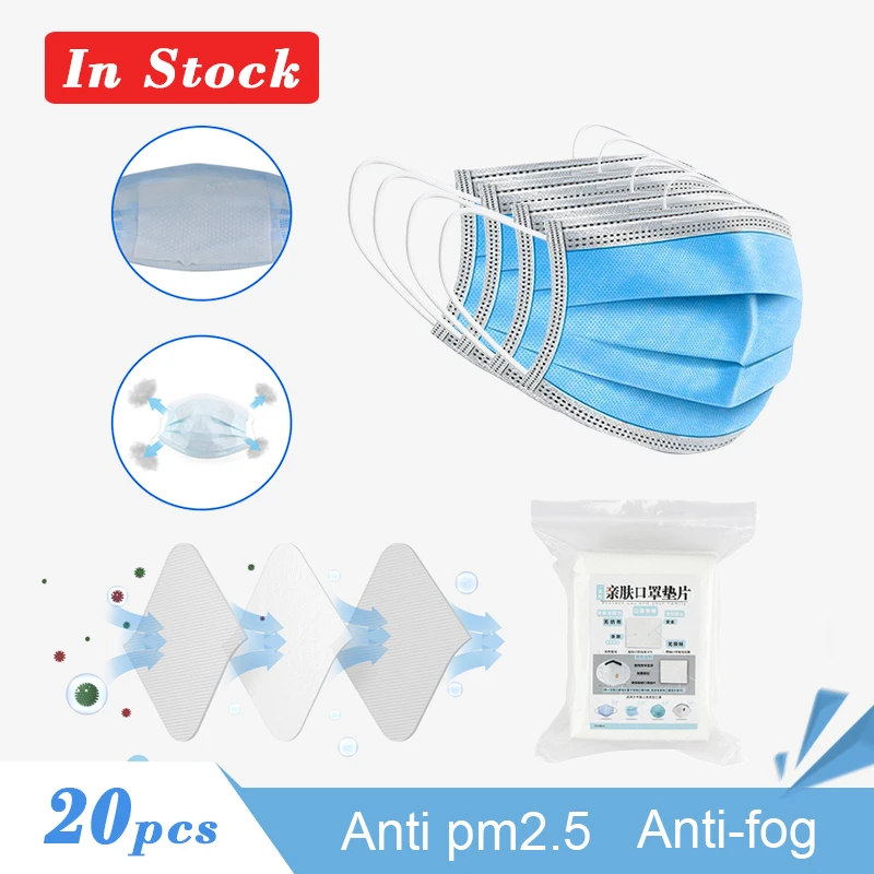 

20/30pcs Facial Protective Cover Masks Mask Black Gasket Masque Protection Respiring Mat Travel Health 3d Pm2.5 Mask Filter