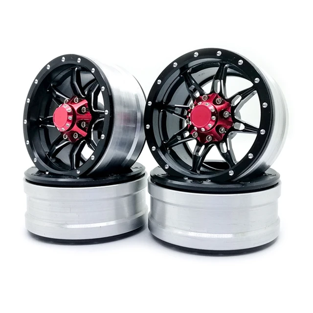 4Pcs Rc Rock Crawler Metal Wheel Rim 1.9 Inch Beadlock For 1/10 Axial Scx10 90046 Tamiya Cc01 D90 D110 Tf2 Traxxas Trx-4 S119 5