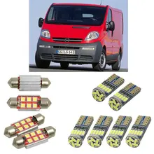 Interior led Car lights For Opel vivaro a box combi platform x83 bulbs for cars License Plate Light 6pc