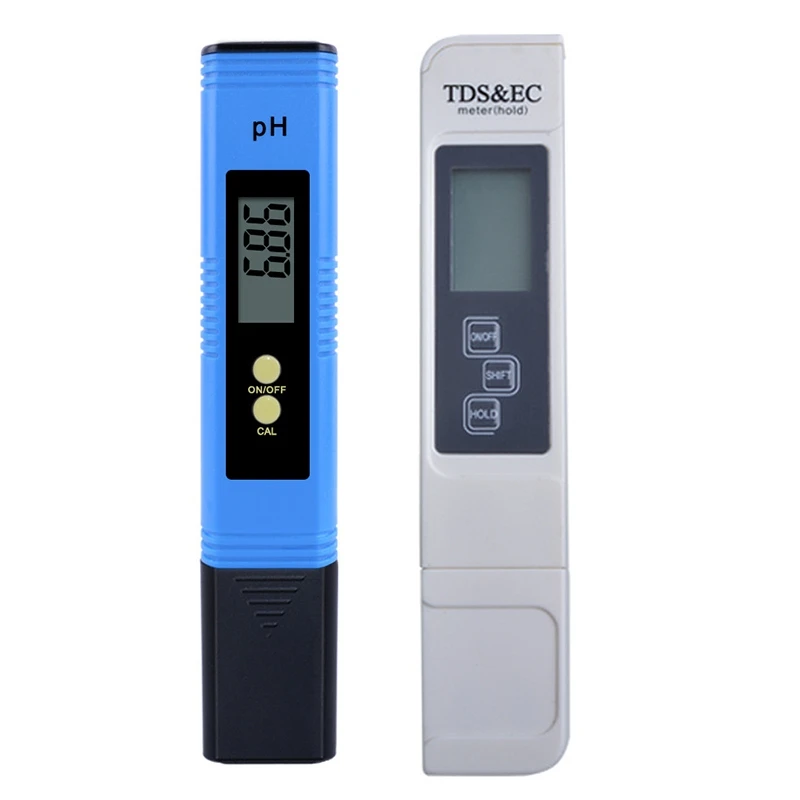 2Pcs Digital PH Meter Tester 0-9990Ppm TDS EC LCD Water Purity PPM Aquarium Filter | Инструменты