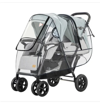 Дождевик для универсальной детской коляски, спереди и сзади, parm side by side, bugaboo jogger, дождевик для близнецов, детская коляска - Цвет: only rain coat