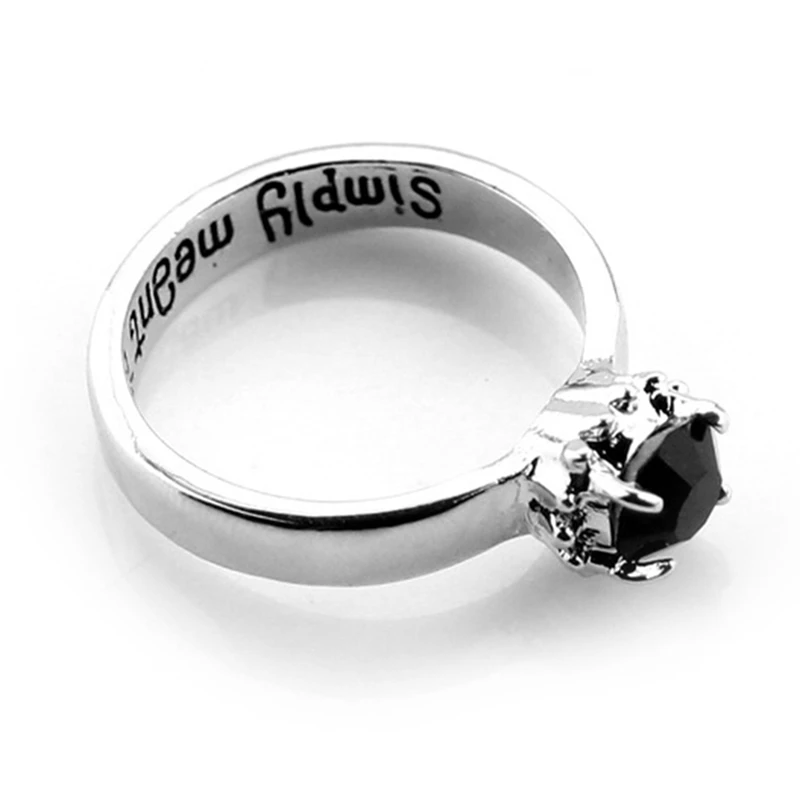 The Nightmare Before Christmas Ring Sally And Jack We are Simply Meant to Be Letter Ring For Women Charm Jewelry Accessories