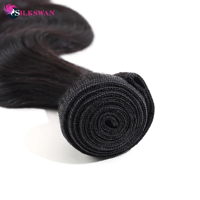 Silkswan волосы 30 32 34 дюймов объемная волна 8-34 дюймов пряди волос Плетение натуральный черный бразильские волосы remy утка для черных женщин