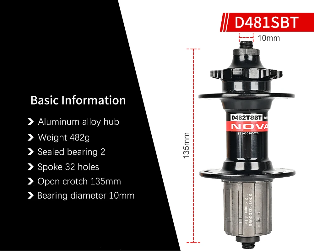Novatec D481SBT D482TSBT 32H Mountain Bike Sealed Bearings Hubs