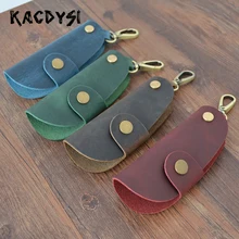 Ручной работы винтажный из натуральной кожи унисекс Автомобильный держатель для ключей качественный мужской мешочек с брелоком сумка маленькие женские ключи безопасная вешалка простые брелоки