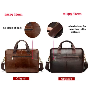 WESTAL Men's Briefcases Men's Bags Genuine Leather Lawyer/office Bag for Men Laptop Bag Leather Briefcases Bag 4