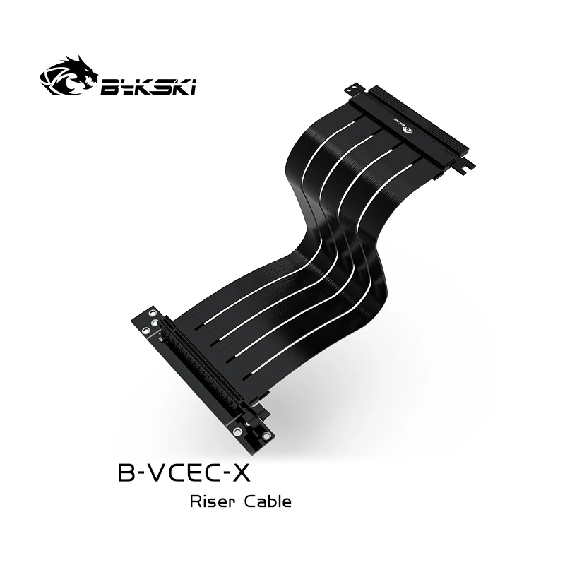 Gráficas para pc Placa de Riser Bykski Placas Express Conector Cabo Invertendo Suporte 6 Pci-e Flexível - Vertical Gpu Montagem 25cm Pci - Imagem 4