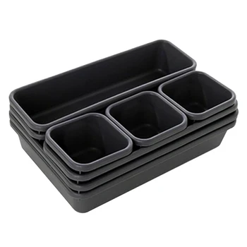 

8pcs/set Storage Box Bra Socks Jewellery Cover Drawer Organizer Makeup Brush Holder Underwear Dressing Table Salon Home Office