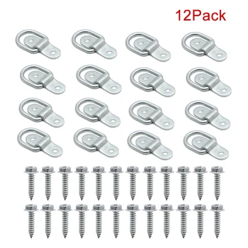 

D-Ring Tie Downs 1/4" D-Rings Anchor Lashing Ring For Trailers Trucks RV Campers Vans ATV SUV Motorcycles Vehicle Tie Down Ring