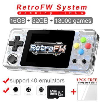 

New LDK game console 2.7inch LINUX RetroFW system DIY retro game Video player 48GB built-in 10000 retro games 360 Degree Control