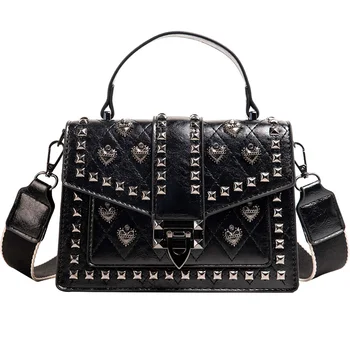 

Designer Women Pu Leather Rivet Handbags Fashion Ladies Shoulder Bags High quality Casual Female Crossbody Bag Small Tote Bags